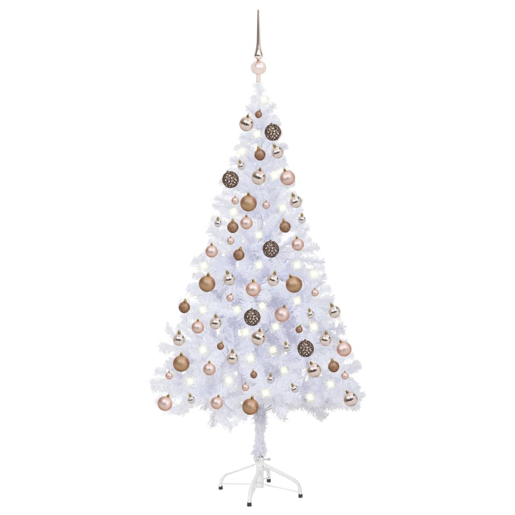 Vidaxl kunstkerstboom avec éclairage et balles de Noël 230 branches 120 cm