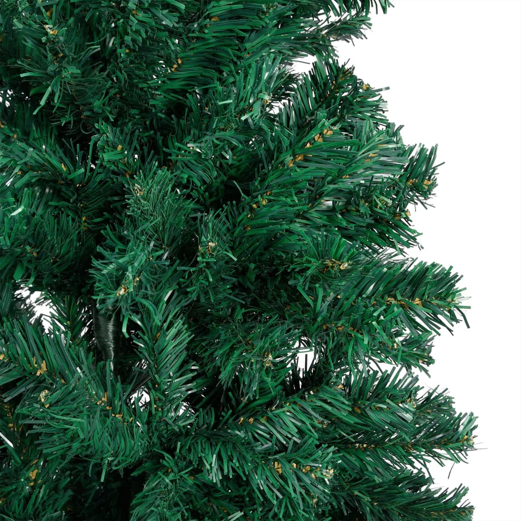 Vidaxl kunstkerstboom avec éclairage et balles de Noël 180 cm en PVC vert