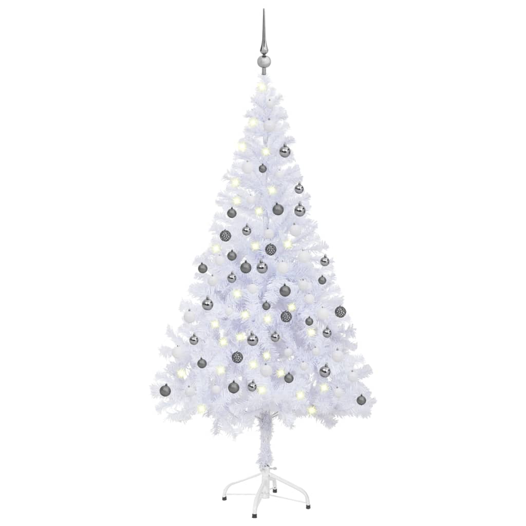 Vidaxl kunstkerstboom avec éclairage et balles de Noël 620 branches 180 cm