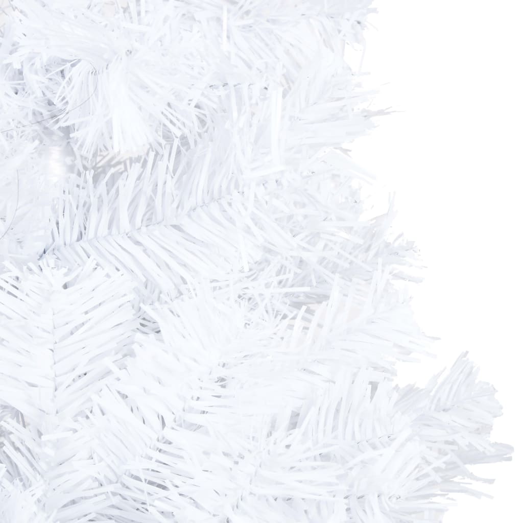 Vidaxl kunstkerstboom avec éclairage et balles de Noël 210 cm PVC blanc