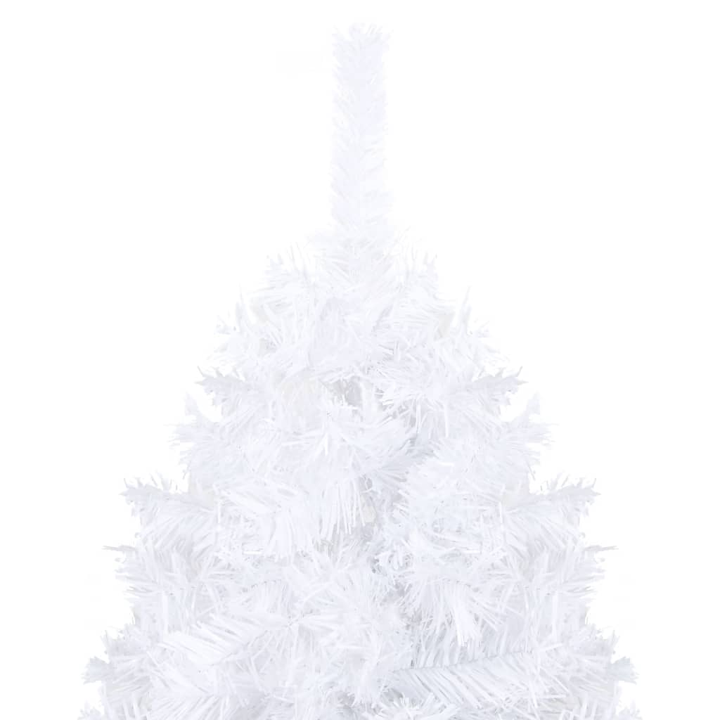 Vidaxl kunstkerstboom avec éclairage et balles de Noël 240 cm blancs