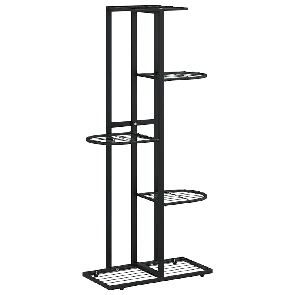 Norme de fleur de vidaxl avec 5 couches 43x22x98 cm en métal noir