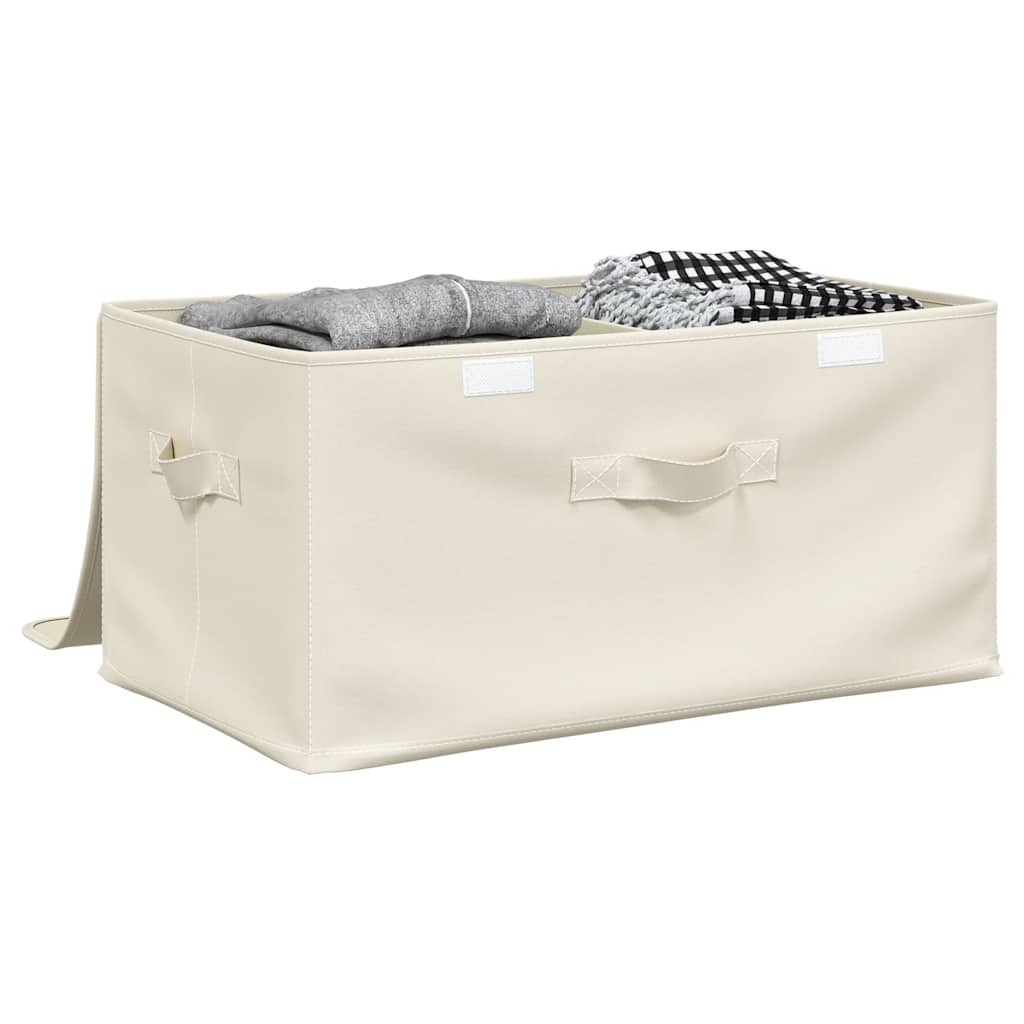 Boîtes de rangement Vidaxl 2 PCS 43X34X23 CM CRÈME DE TASH-COLORED