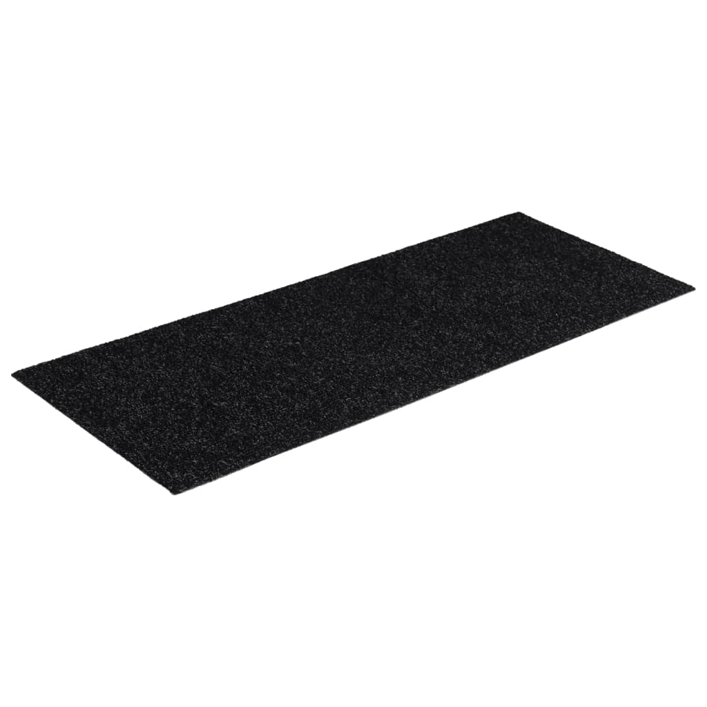 Vidaxl Stair Mats auto-adhésif 15 pièces 60x25 cm Black Rectangulaire
