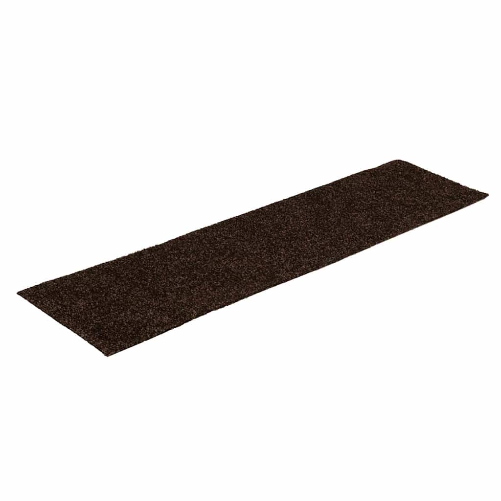 Vidaxl Stair Mats auto-adhésif 15 pièces 76x20 cm brun rectangulaire