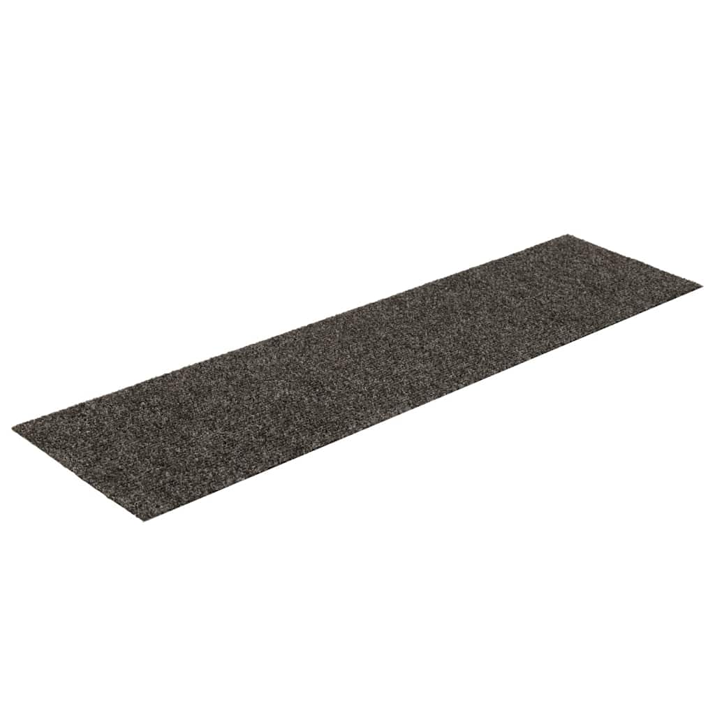 Vidaxl Stair Mats auto-adhésif 15 pièces 76x20 cm anthracite rectangulaire