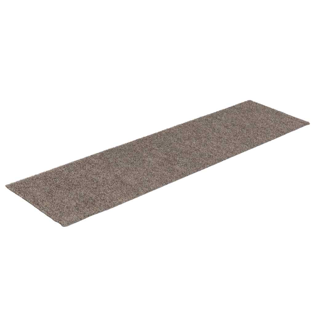 Vidaxl Stair Mats auto-adhésif 15 pièces 76x20 cm beige rectangulaire