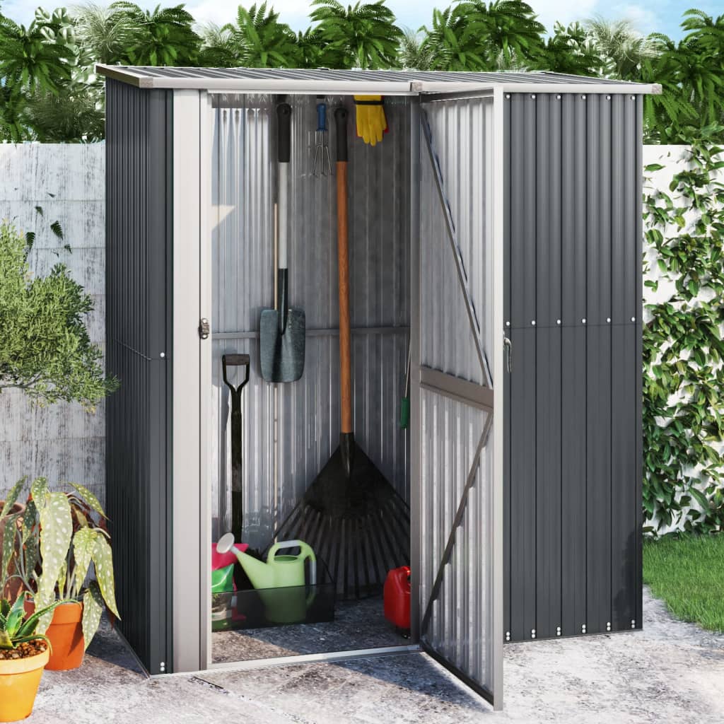 VidaXL Abri de jardin 180,5x97x209,5 cm acier galvanisé anthracite