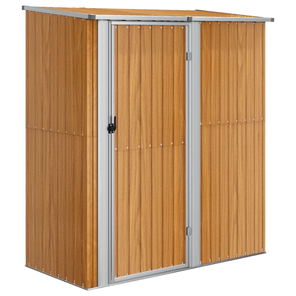 Vidaxl jardin hangar 180.5x97x209.5 cm brun en acier galvanisé