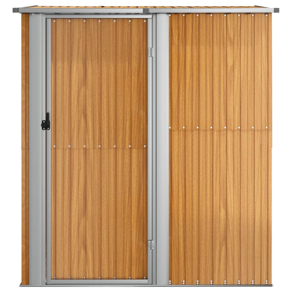 Vidaxl jardin hangar 180.5x97x209.5 cm brun en acier galvanisé