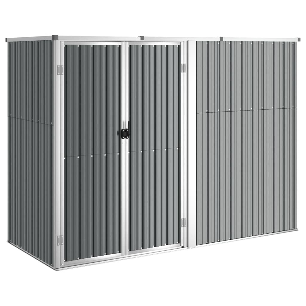 VidaXL Abri de jardin 225x89x161 cm acier galvanisé gris