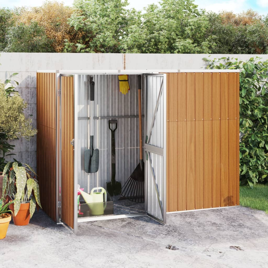 SHED JARDIN VIDAXL 225X89X161 CM BRORN ACIER GALVANISÉ