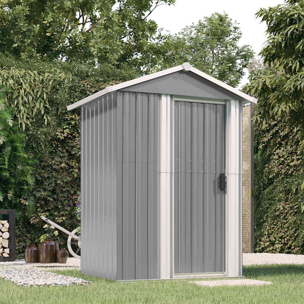 SHED JARDIN VIDAXL 126x97.5x177 cm Gray en acier galvanisé