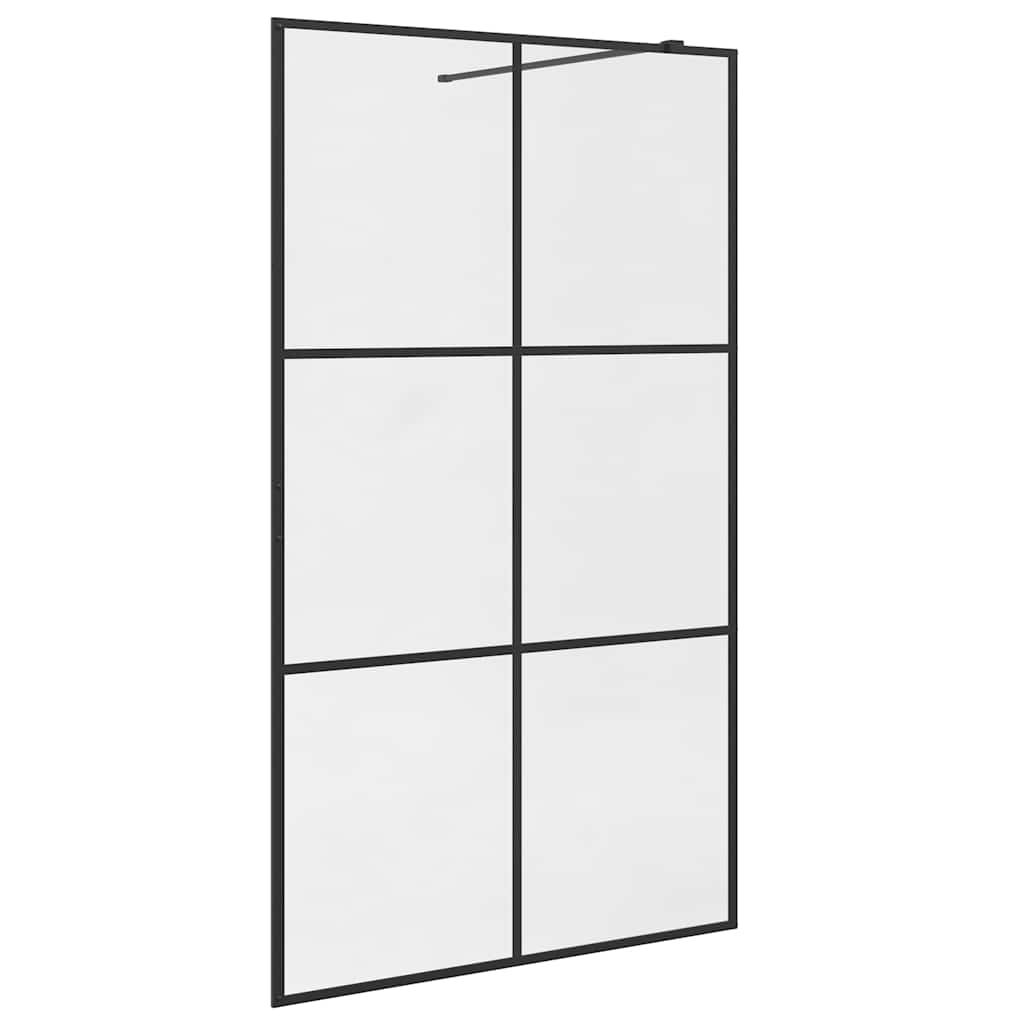 Vidaxl Walk-In Walk Walk 115x195 cm ESG-glas transparent et noir