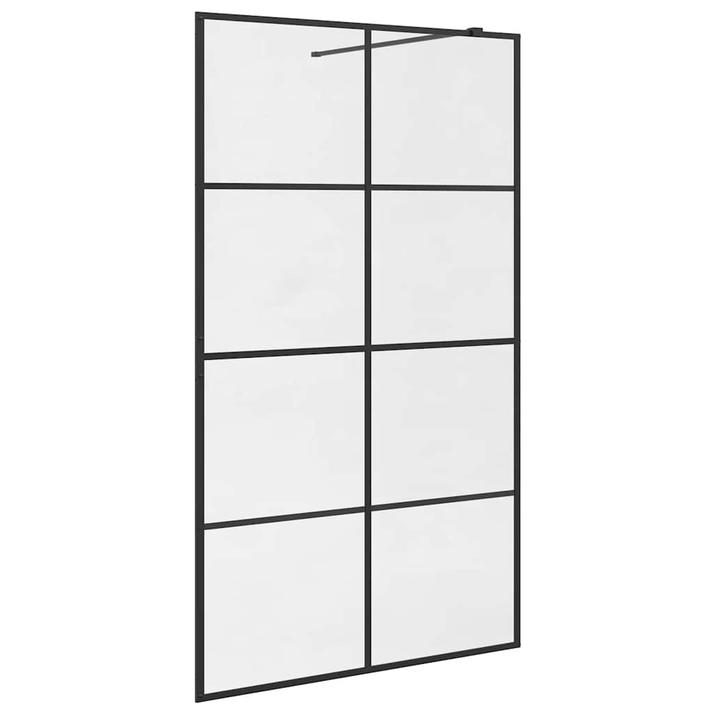 Vidaxl Walk-In Walk Walk 115x195 cm ESG-glas transparent et noir