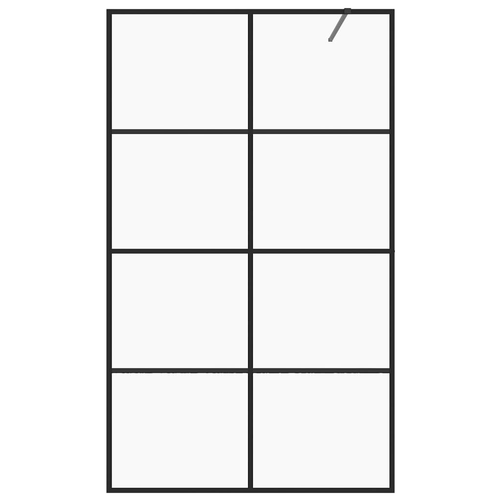 Vidaxl Walk-In Walking Mur 140x195 cm ESG-GLAS transparent et noir