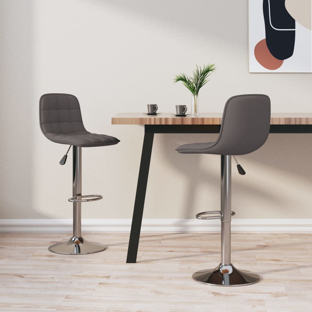 Vidaxl barkrukken 2 st stof taupe