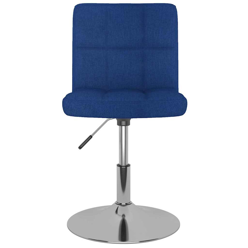 Vidaxl barkruk draaibaar stof blauw