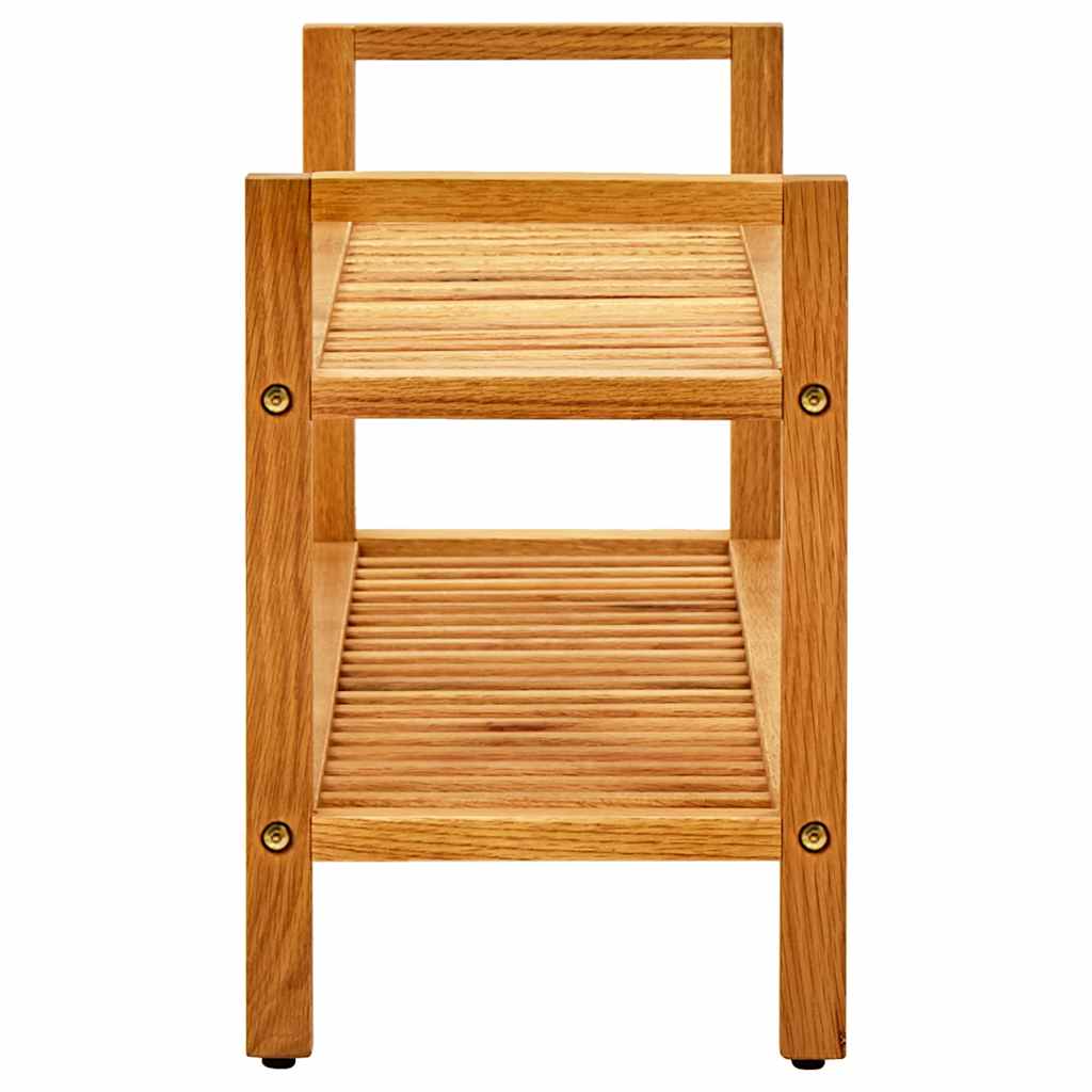 Rack de chaussures Vidaxl avec 2 étagères 100x27x40 cm en chêne solide