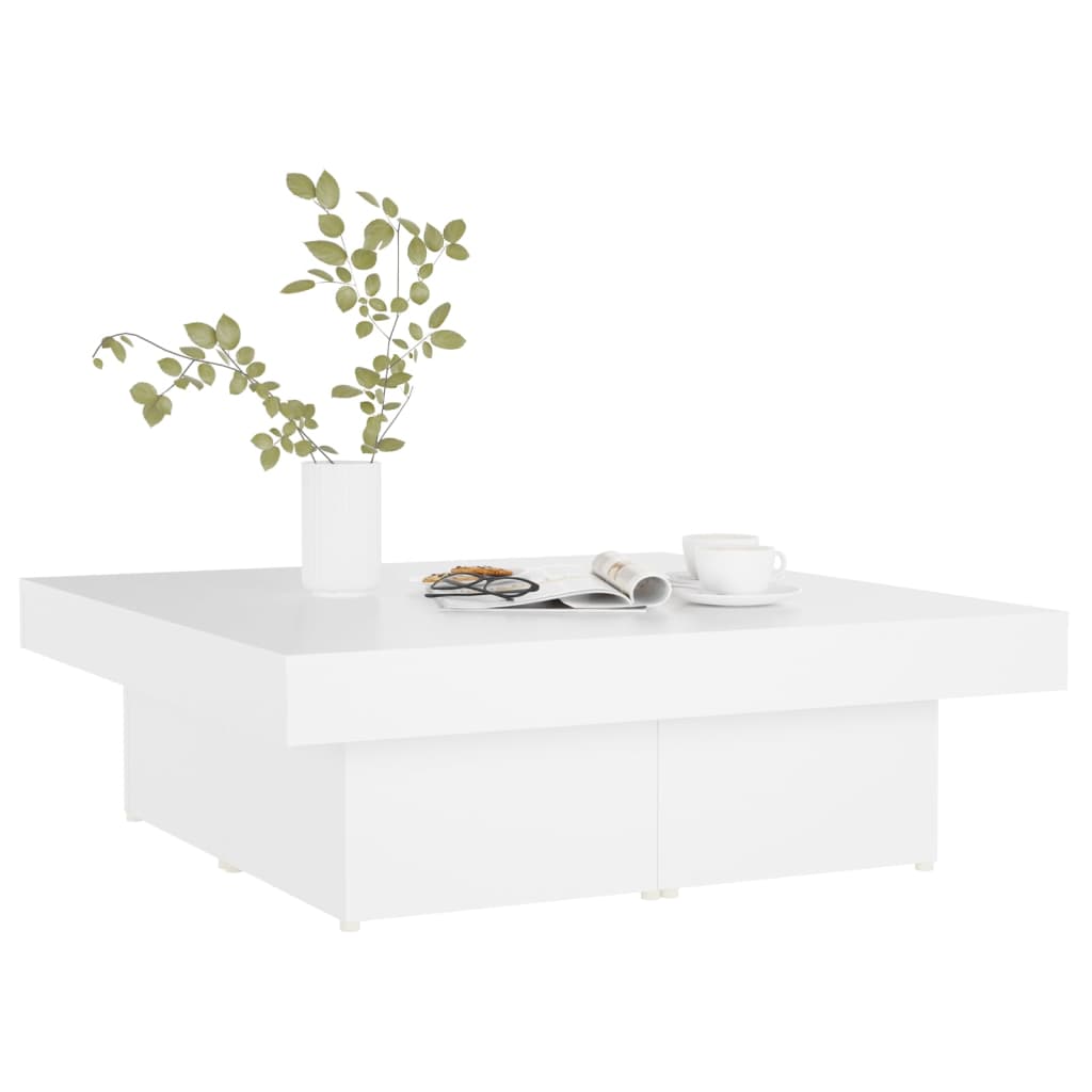 Vidaxl salontafel 90x90x28 cm bewerkt hout wit