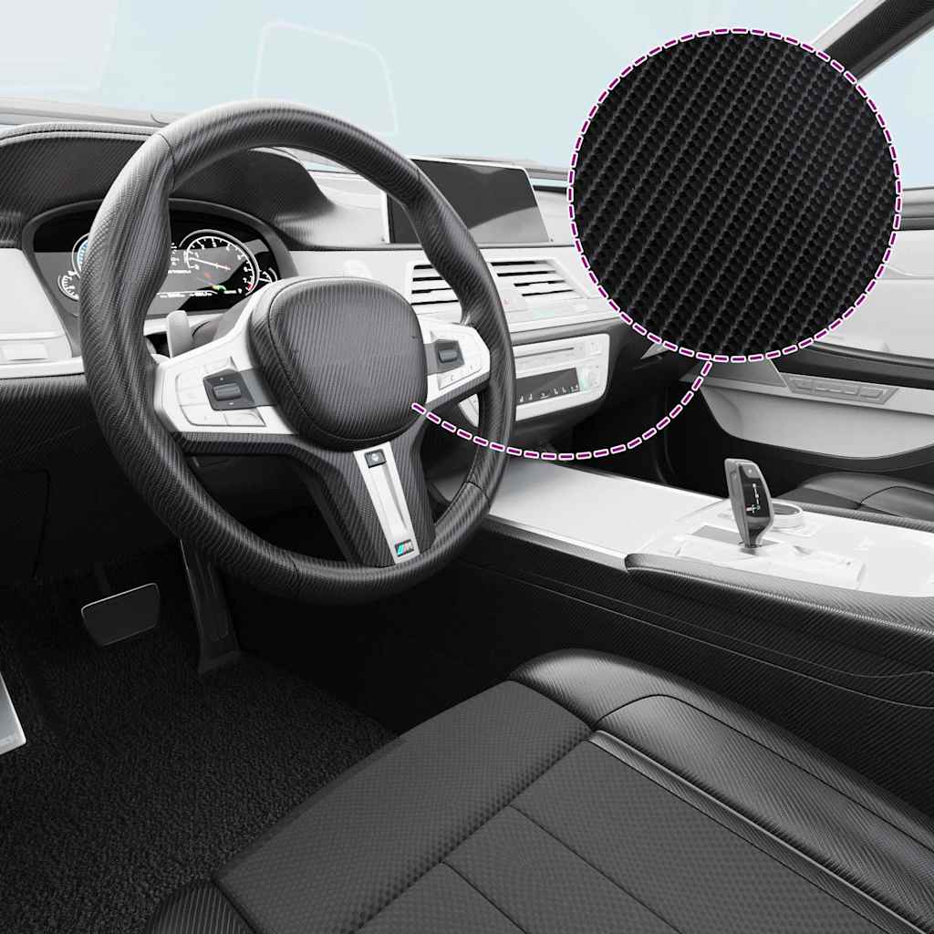 Vidaxx 2 pcs film de voiture 4d 100x150 cm + 50x150 cm noir