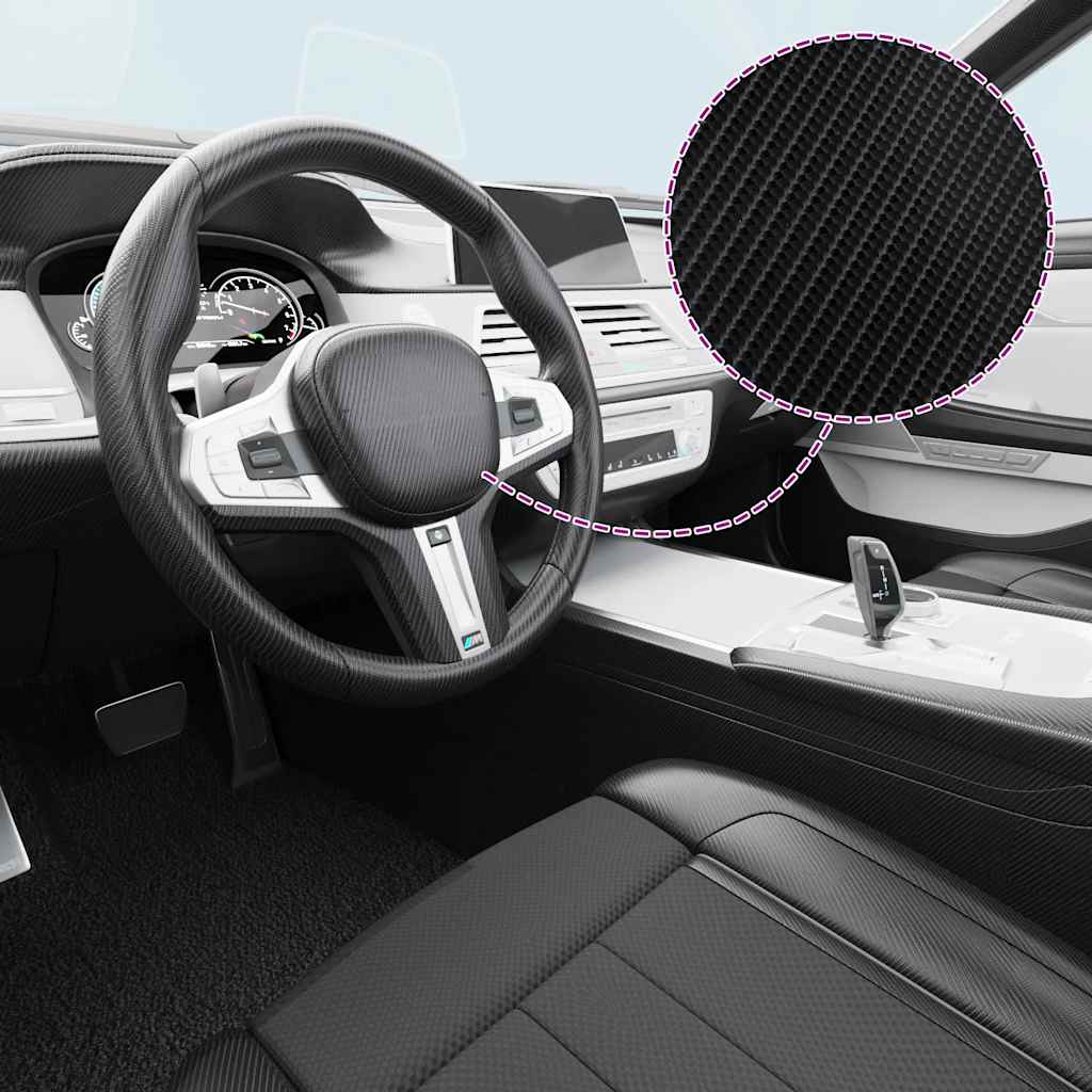 Vidaxx 2 pcs feuille de voiture 4d 100x150 cm noir
