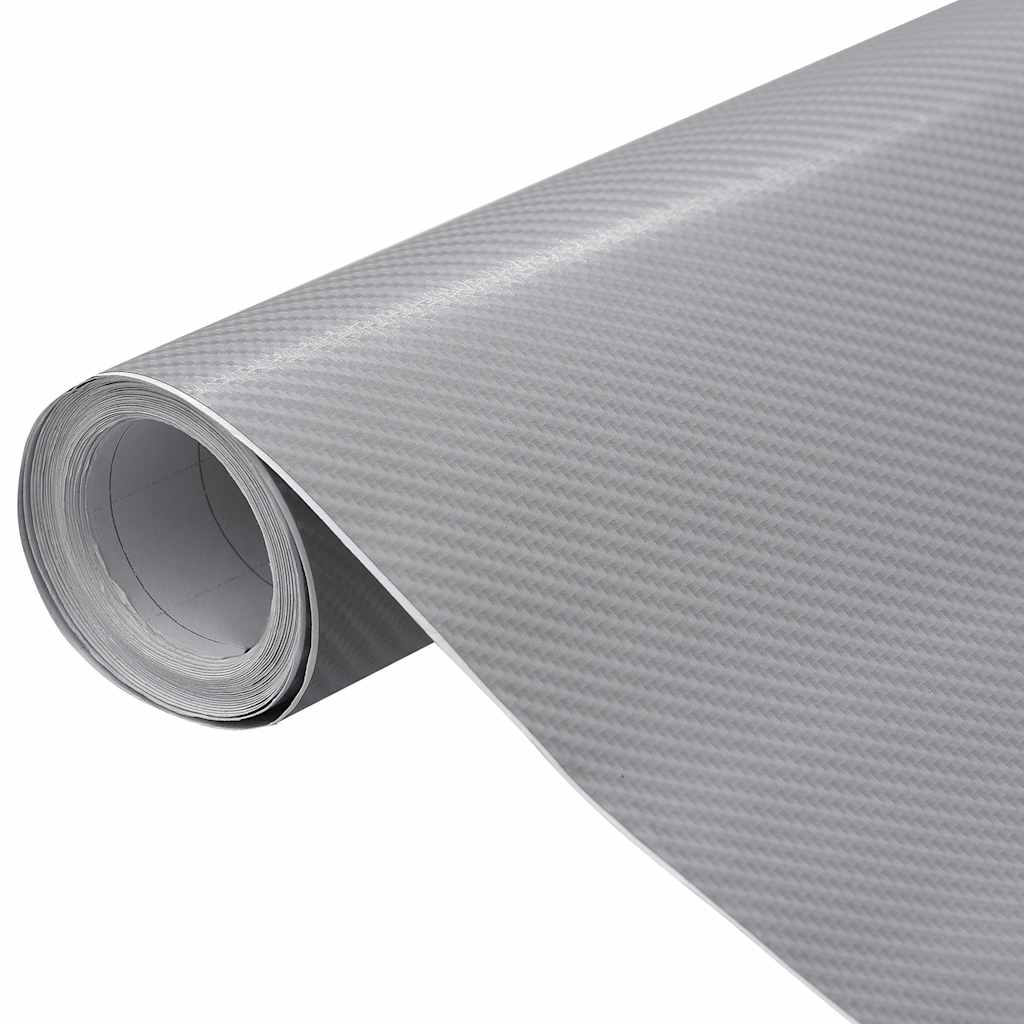 Vidaxx 2 pcs feuille de voiture 4d 100x150 cm + 50x150 cm argent