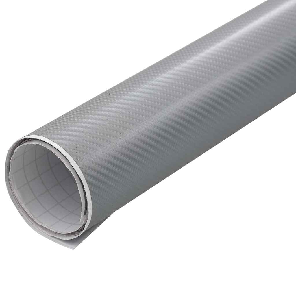 Vidaxx 2 pcs feuille de voiture 4d 100x150 cm + 50x150 cm argent