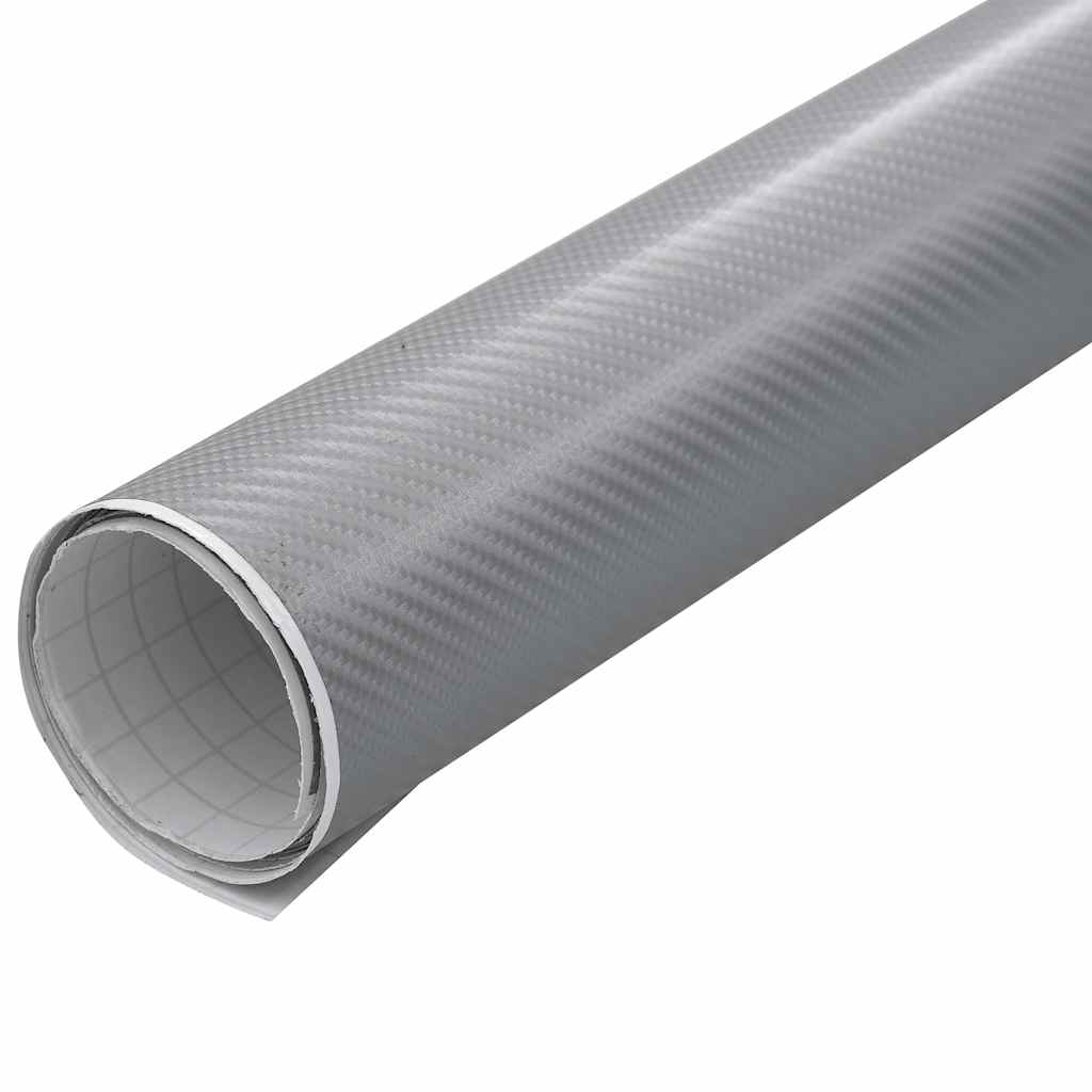 Vidaxx 2 pcs feuille de voiture 4d 100x150 cm + 50x150 cm argent
