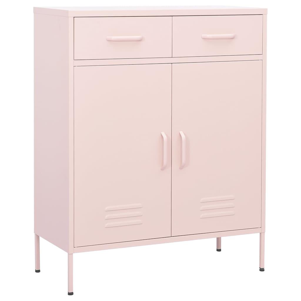 Vidaxl opbergkast 80x35x101,5 cm staal roze