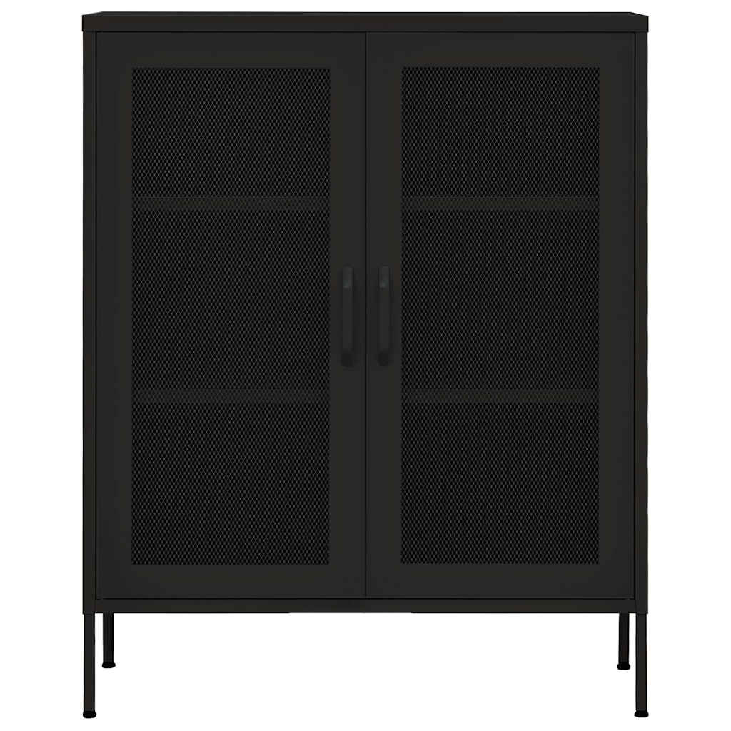 Vidaxl opbergkast 80x35x101,5 cm staal zwart