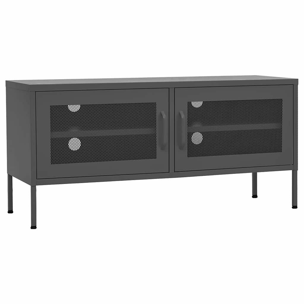 Vidaxl tv-meubel 105x35x50 cm staal antracietkleurig