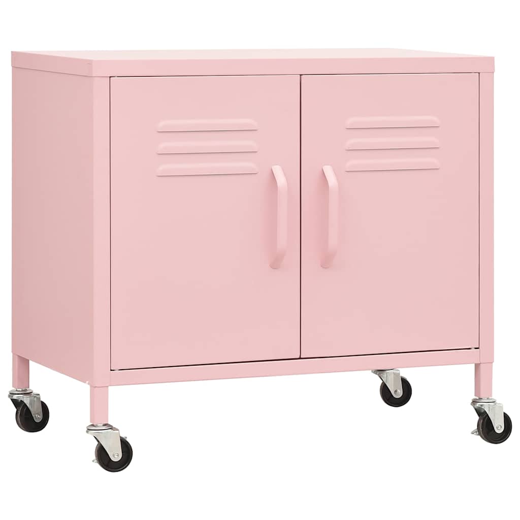 Vidaxl opbergkast 60x35x56 cm staal roze