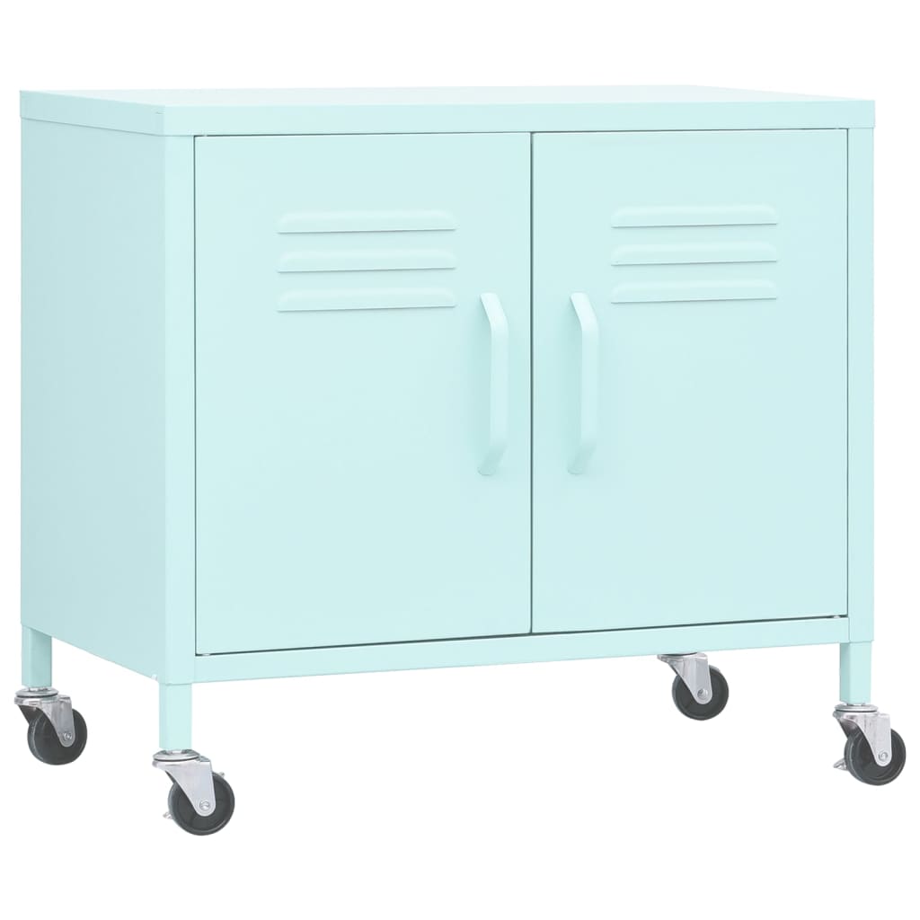 Vidaxl opbergkast 60x35x56 cm staal mint