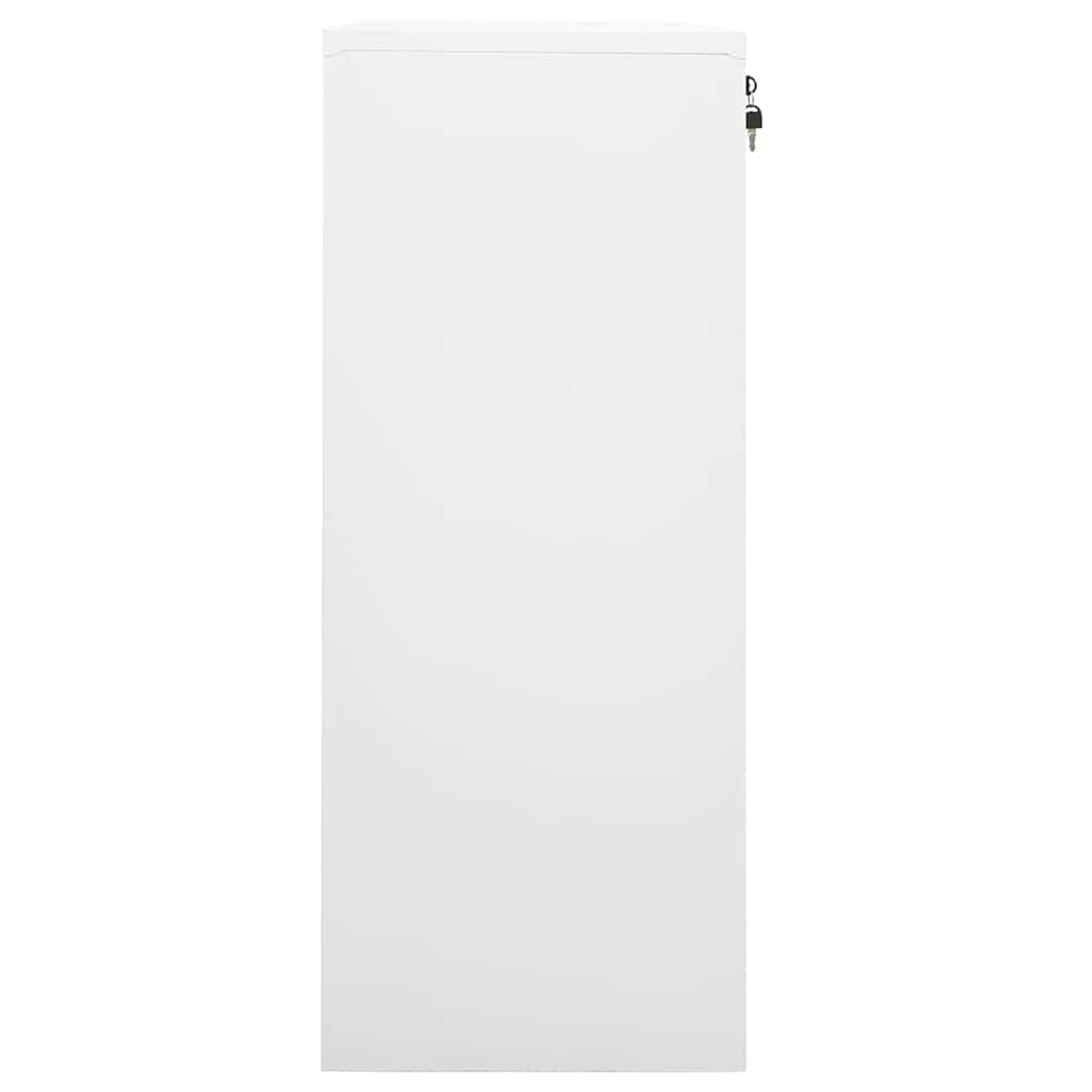 Vidaxl kantoorkast 90x40x102 cm staal wit