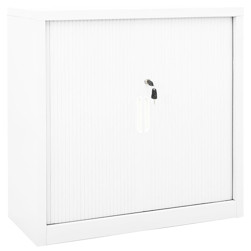 Vidaxl roldeurkast 90x40x90 cm staal wit