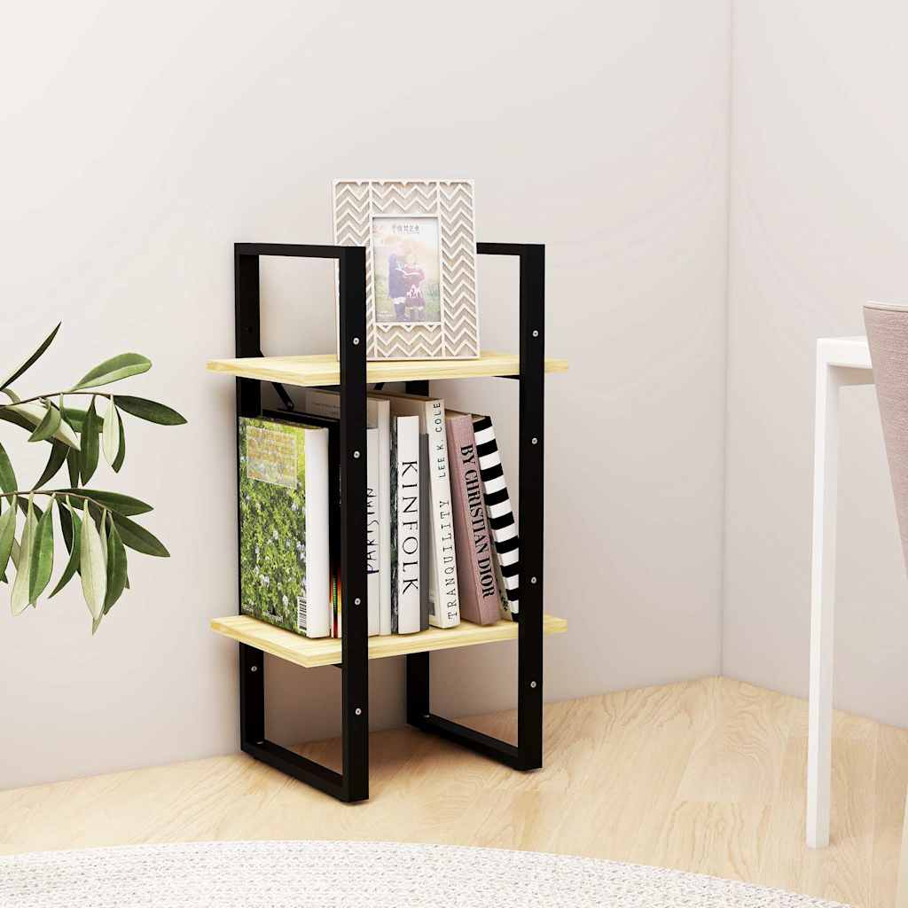 Vidaxl boekenkast met 2 schappen 40x30x70 cm massief grenenhout
