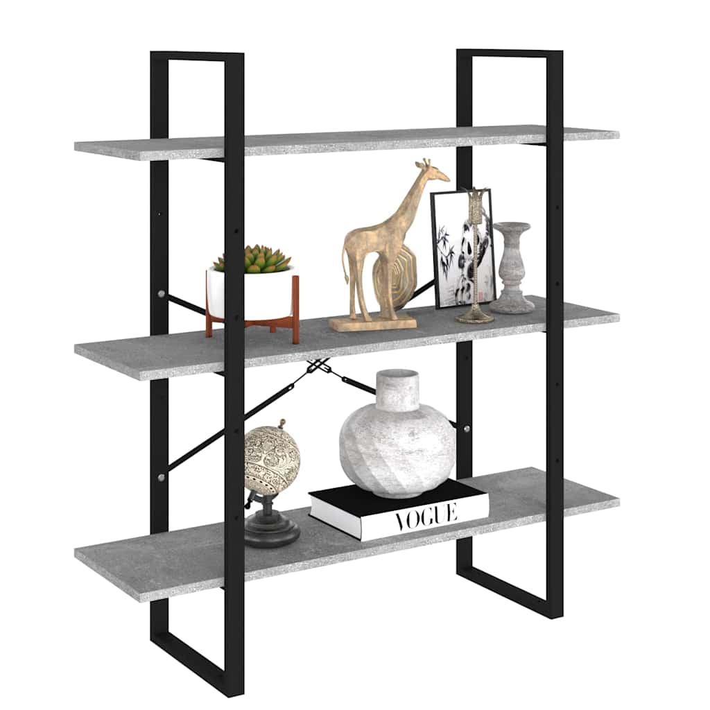 Vidaxl boekenkast 100x30x105 cm bewerkt hout betongrijs