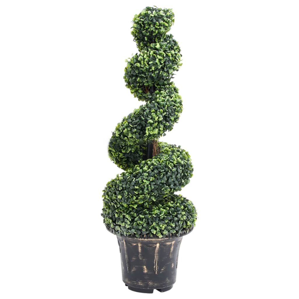 Vidaxl plante artificielle avec bouxe de pot spirale 100 cm vert