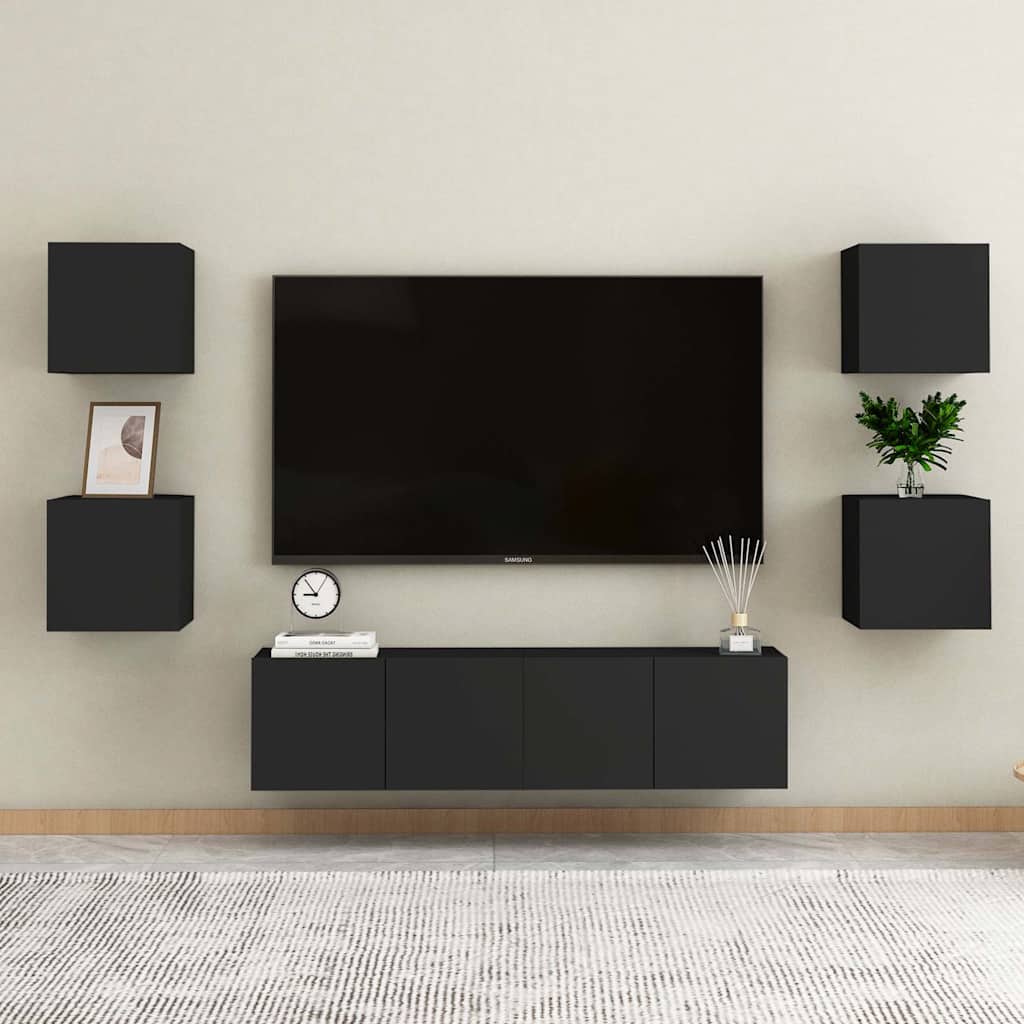 Vidaxl nachtkastjes 2 st 30,5x30x30 cm spaanplaat zwart
