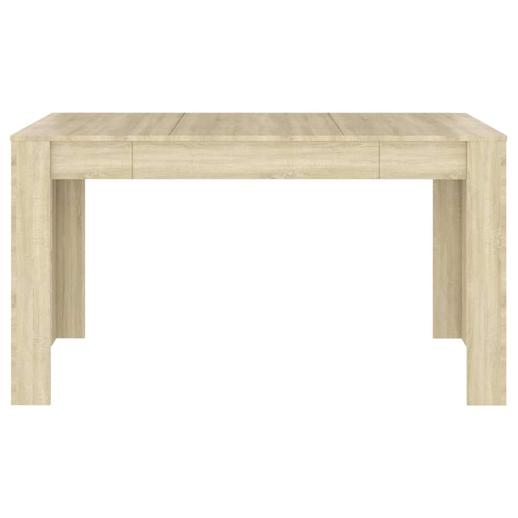 Vidaxl eettafel 140x74,5x76 cm spaanplaat sonoma eikenkleurig