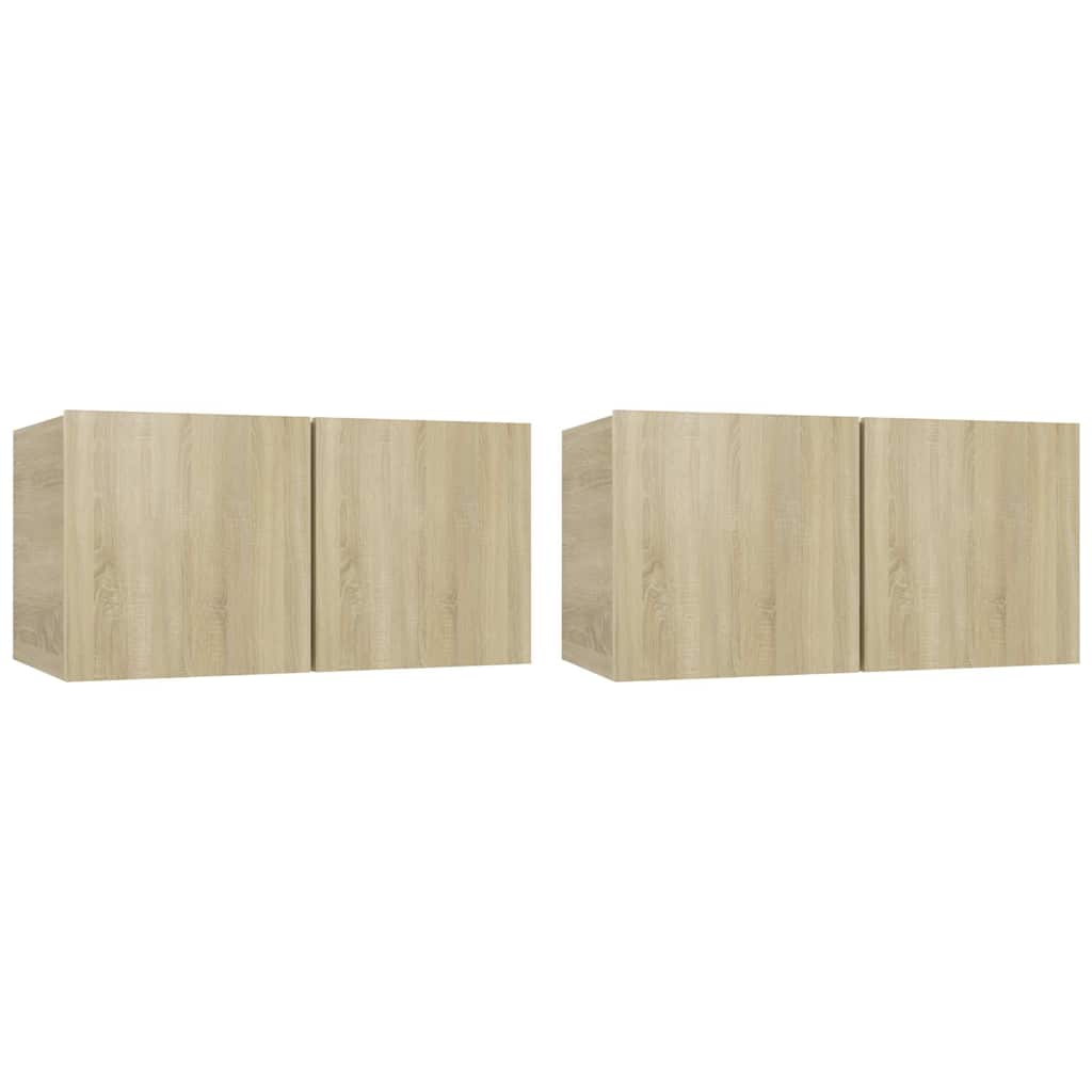 Vidaxl tv-hangmeubelen 2 st 60x30x30 cm sonoma eikenkleurig