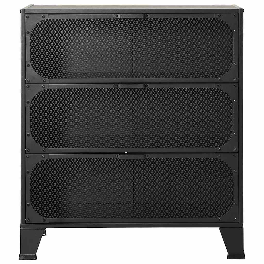 Vidaxl opbergkast 72x36x82 cm metaal en mdf grijs