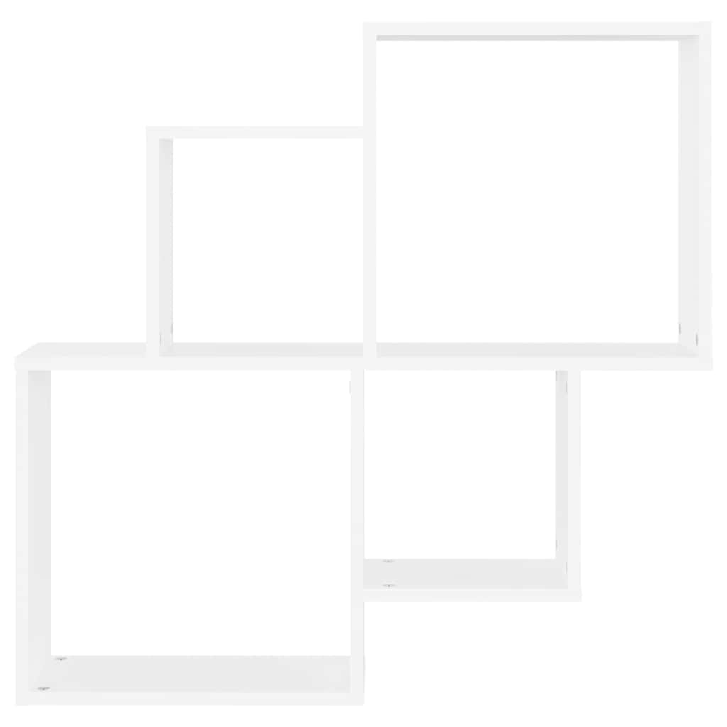 Vidaxl wandschap kubus 80x15x78,5 cm bewerkt hout wit