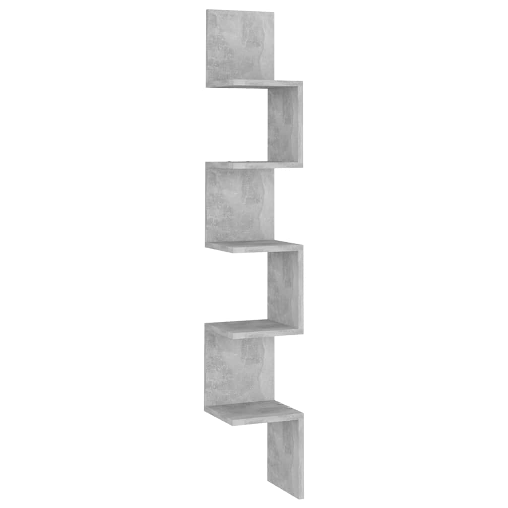 Vidaxl hoekwandschap 20x20x127,5 cm bewerkt hout betongrijs