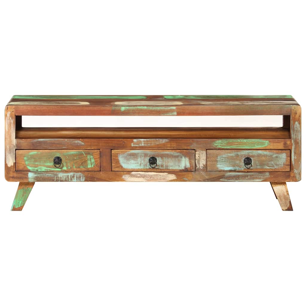Vidaxl tv-meubel 110x30x40 cm massief gerecycled hout meerkleurig