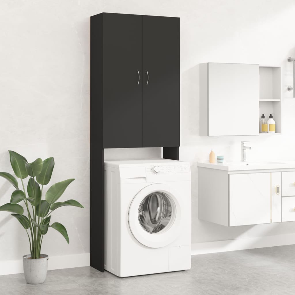 Vidaxl Washing Machine Armoire 64x25.5x190 cm noir
