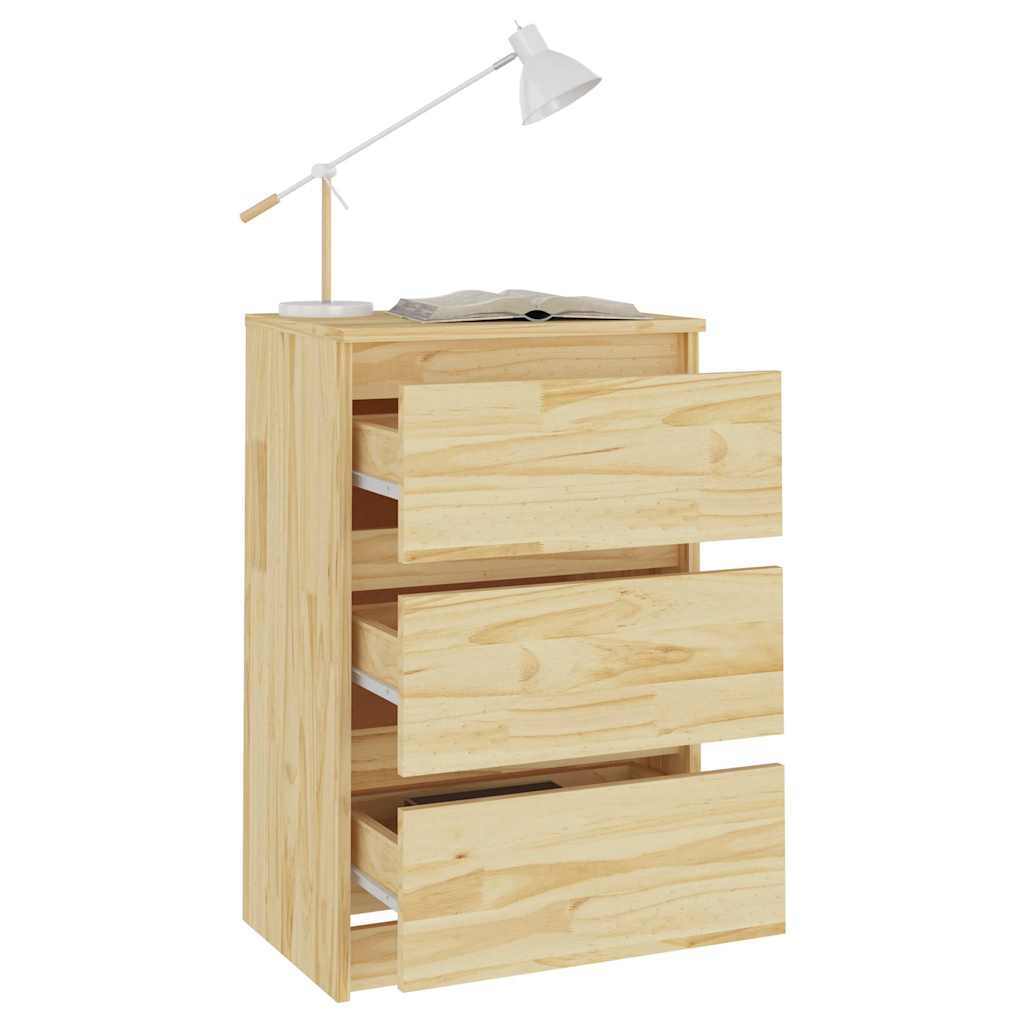 Vidaxl nachtkastje 40x29,5x64 cm massief grenenhout