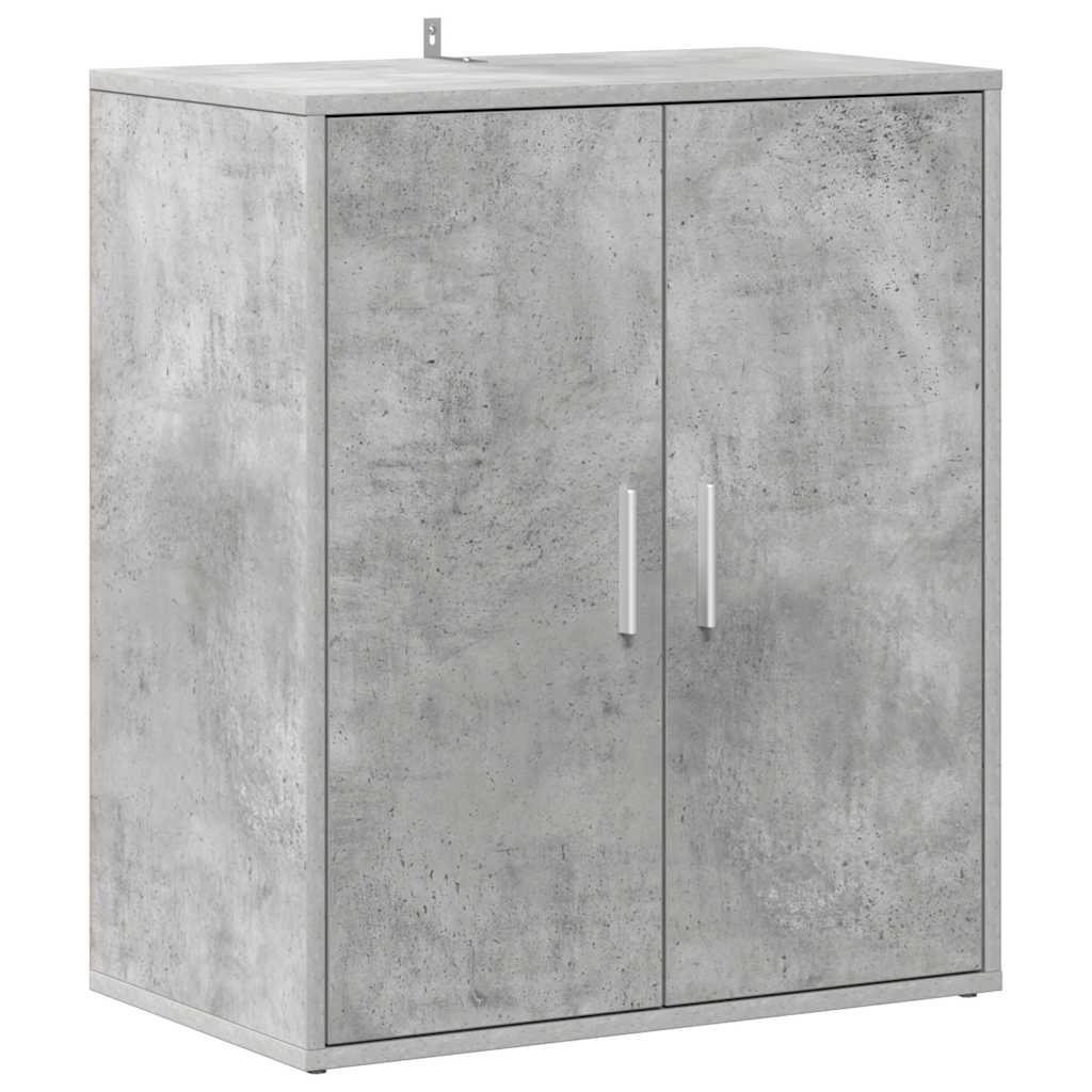 Armoire à chaussures Vidaxl 60x35x70 cm Betongrijs en bois transformé