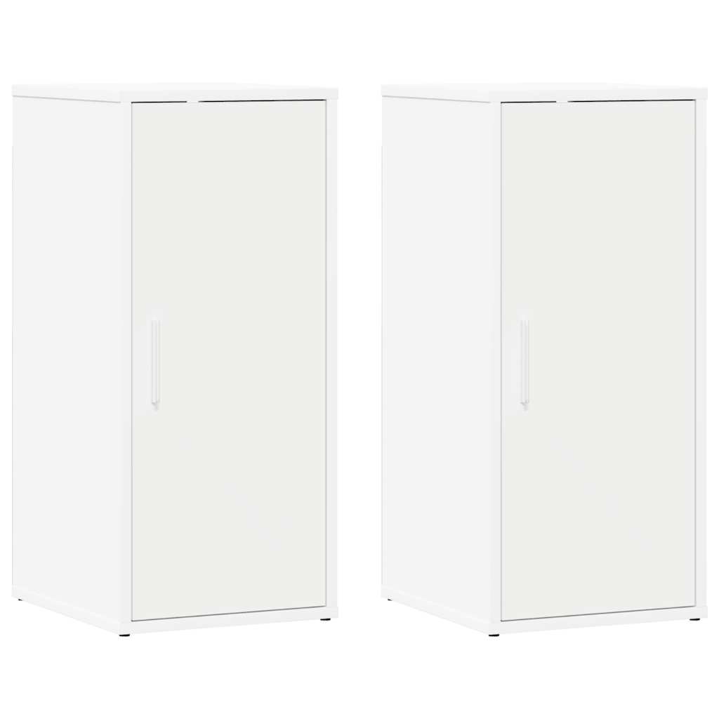 Vidaxx armoires à chaussures 2 pcs 32x35x70 cm bois fini blanc